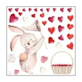 thumbnail image 2 of Valentine's Day Decoration Wall Decals,Removable Love Heart Bunny Wall Stickers,Glow-In-The-Dark Valentines Day Window Clings Valentine Heart Decoration,Green Wall Sticker for Living Room Bedroom, 2 of 7