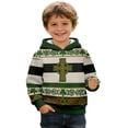 thumbnail image 6 of St Patricks Day Gender Neutral Knit Hoodie Sweatshirt for Kids with Print Cozy Hooded Pullover for Boys Girls Long Sleeve Dark Green 7 Years-8 Years, 6 of 6