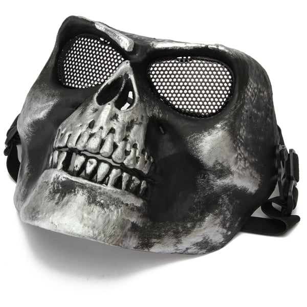 NEW Airsoft Goulish Skull Half Mask Paintball Mask11 Motorcycle 