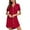 Red1, variant on Cqxid525 Summer clearance sale! Women's Nightgown Short Sleeve Sleepwear Pajamas for Women Dress Up Shorts Sleeve Nightwear Spring Summer Sleepwear Simple At Pajamas Ultra-Soft Nightgown Sleep Dress