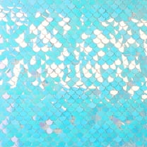Efavormart Iridescent Blue Mermaid Scales Sequin Shimmer Wall Photo Backdrop Panels, Shiny Party Wall Art Décor 24 Panels - 24sq.ft