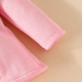 thumbnail image 6 of JUMEYU Baby Girls Fleece Jacket Infant Toddler Baby Girls Hooded Ruffle Button Coat Winter Outerwear 6 9 Months (Pink,6-9 Months), 6 of 9