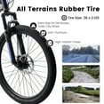 thumbnail image 4 of Ecarpat Mountain Bike 26 Inch Wheels, 21-Speed Full Suspension Mens Womens Trail Commuter City Mountain Bike, Carbon Steel Frame Disc Brakes Thumb Shifter Front Fork Rear Shock Absorber Bicycles, 4 of 7