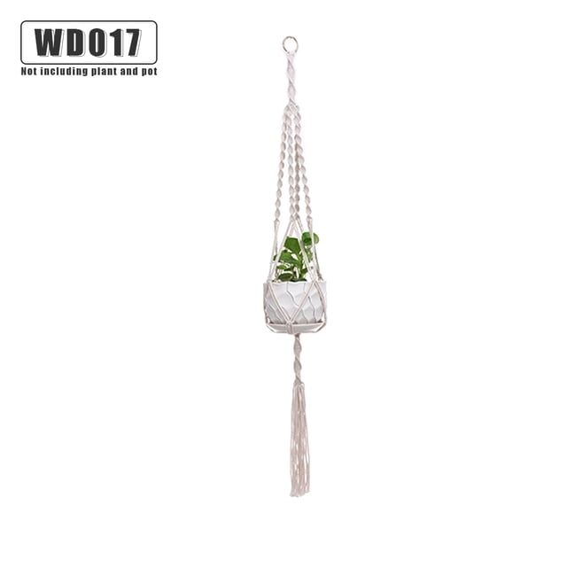 Injueey Colgador de macramé hecho a mano para plantas, flor/colgador de macetas para decoración de pared, patio, jardín, decoración para sala de Jardín y Patio No.17 Injueey HA001777-17