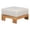 Gray, variant on Paradiso Outdoor Solid Teak Wood Ottoman - Gray fabric