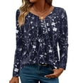 thumbnail image 3 of Zeagoo Womens Tops Dressy Casual Beach Vacation Clothes for Women Business Casual Long Shirts V Neck Tee Shirt Ladies Top and Blouses Ethnic Style, 3 of 7