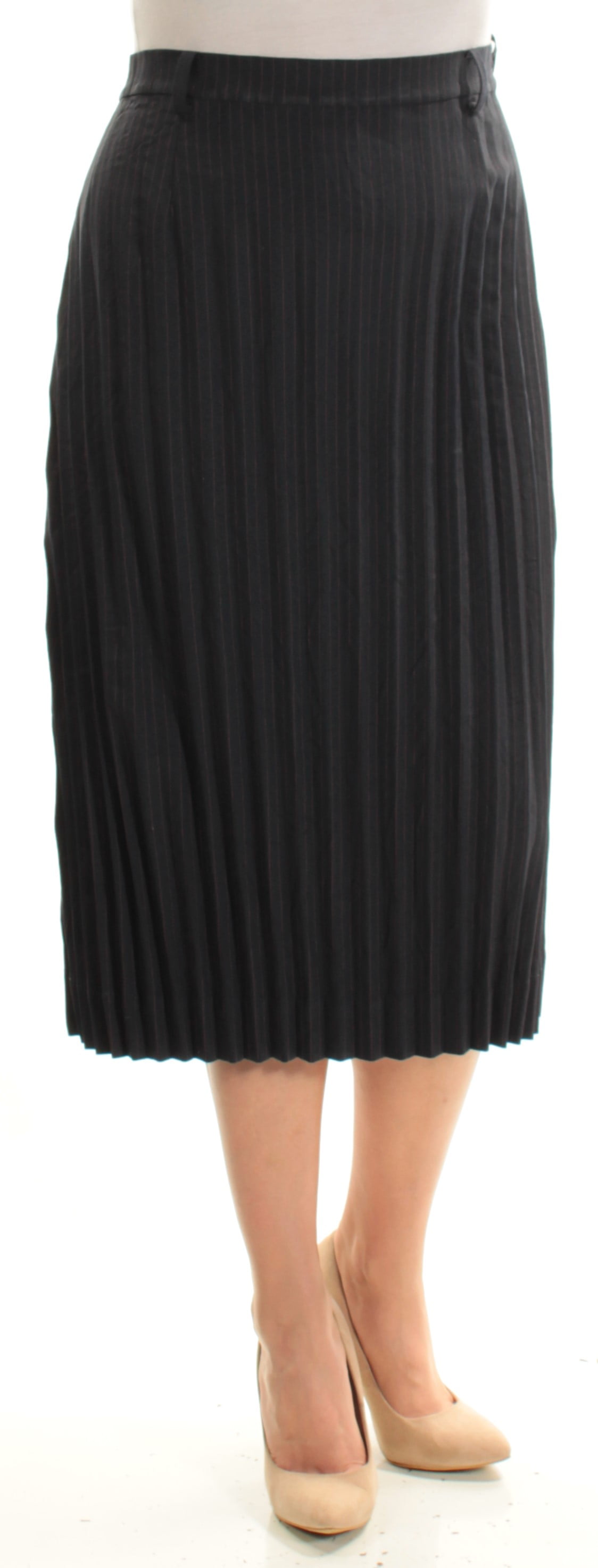 DKNY DKNY Womens Navy Midi Pencil Skirt Size 14