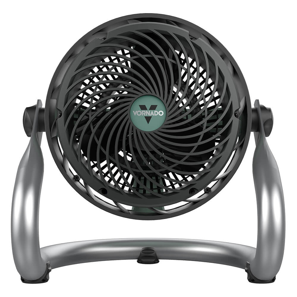 Vornado EXO51 Small Heavy Duty Air Circulator, 3-Speed High Velocity Shop Fan, Dustproof and Water-Resistant Powerful Motor, Industrial High Impact Case, Green