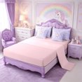 thumbnail image 4 of Manfei Cute Rainbow Unicorn 7-Piece Twin Bedding,Cartoon Starry Sky Bedding Comforter Set,Reversible, 4 of 6
