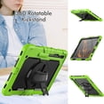 thumbnail image 3 of For Samsung Galaxy Tab S8+ Plus/S7 FE/S7+ Plus Case 12.4 inch, 360 Rotating Shockproof Cover with Stand, Screen Protector, Shoulder Strap (SM-X800/T730/T970), Lime, 3 of 7