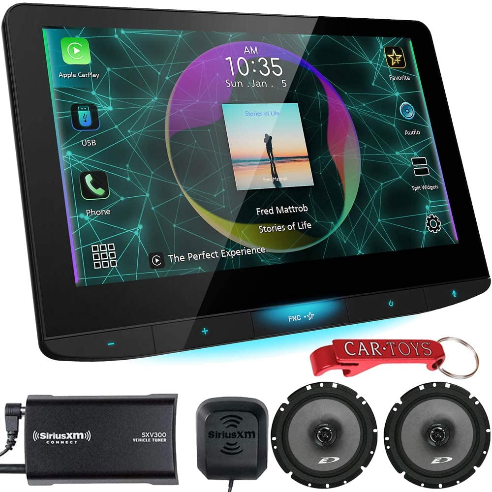 JVC KWZ1000W Extra Large 10.1" Receiver Bundle with Alpine Coaxial