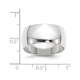 thumbnail image 3 of 14k White Gold 10mm Half-Round Wedding Band Size 5.5 WHR100, 3 of 4