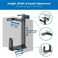 thumbnail image 3 of Mount-It! Heavy-Duty Under Desk / Wall CPU Mount, 3 of 9
