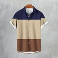 thumbnail image 1 of Qertyioot Chemise Imprimée Géométrique à Manches Courtes et Col Rond pour Hommes, Ultra Douce en Bambou, 1 of 4