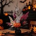 thumbnail image 5 of Halloween Flowers Branches Wreath,Halloween Pumpkin Decorations Glitter Skull,Gothic Floral Decor Artificial Flowers Berry Stems For Vase, 5 of 5