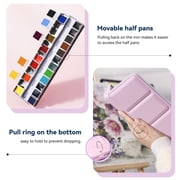 Paul Rubens Solid Watercolor Paint Set, 24 Vivid Floral Colors x 2 ml Artist Grade Watercolor, Bulit-in Palette for Professional Artists, Beginners