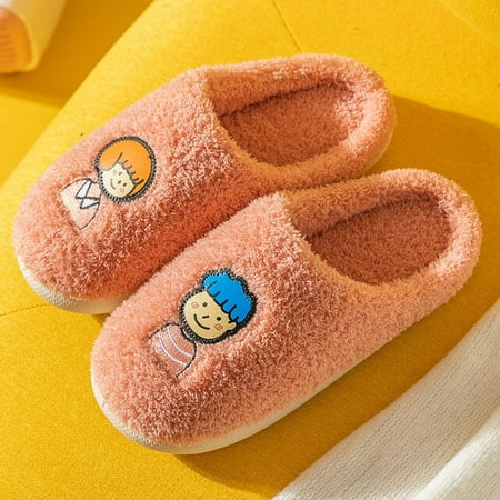 

CoCopeaunt Autumn Winter Women Men Cartoon Slippers Bottom Soft Insole Home Shoes Cute Slippers Indoor Non-slip Slide Comfortable Footwear