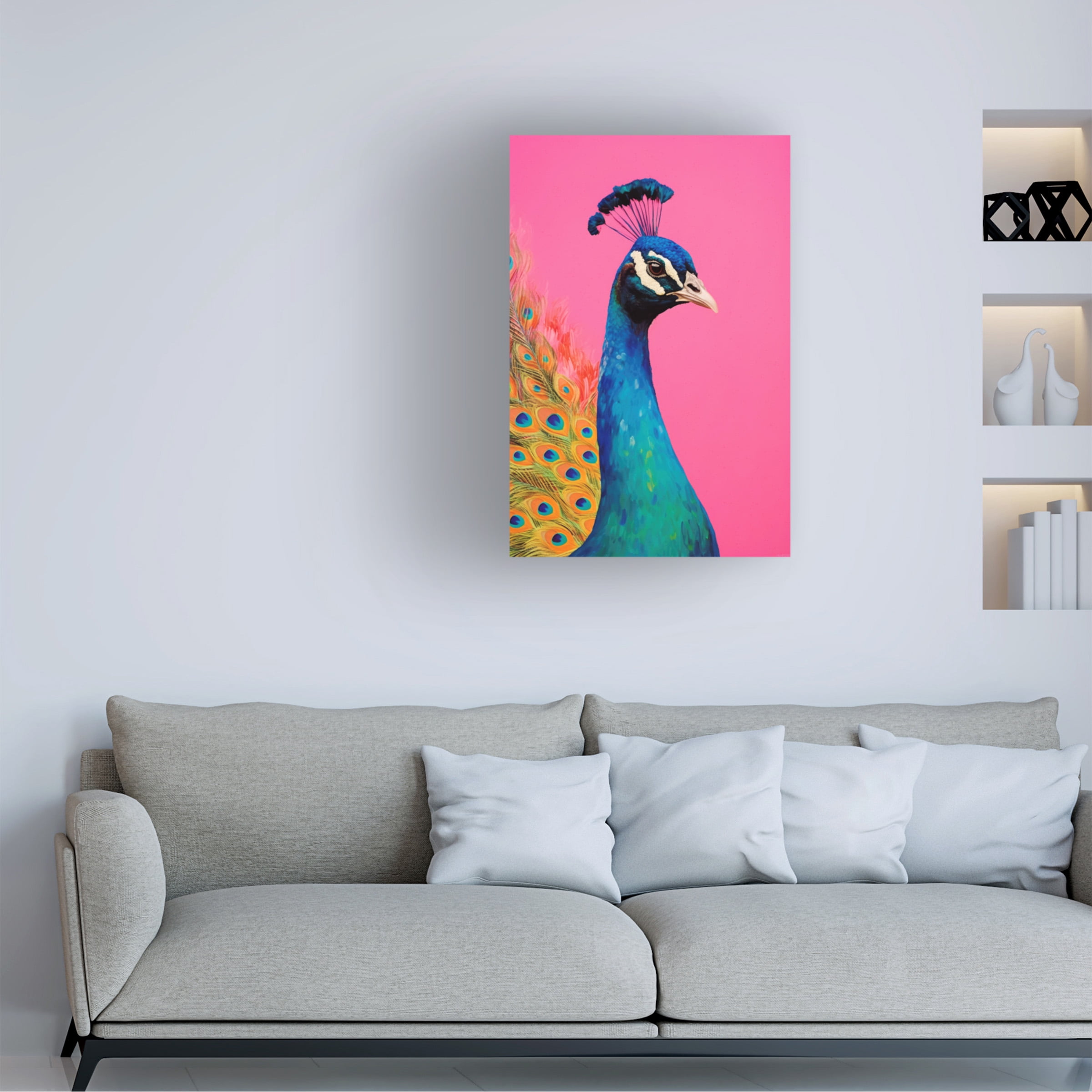 Treechild 'Beautiful Peacock' Canvas Art
