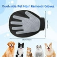 thumbnail image 4 of Pawaboo Pet Hair Removal Glove, Dual-Side Electrostatic Hair Removal & Silicone Fur Brush for Dogs and Cats, Reusable Five-Finger Pet Fur Grooming Glove for Couch Carpet Clothes Laundry, Gray, 4 of 5