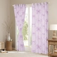 thumbnail image 3 of Feelyou Purple Polkadot Ribbon Blackout Curtains Set of 2 (52x84 Each), Kawaii Cartoon Bow-tie Window Curtains, Cute Princess Bow Curtains and Drapes, Blackout Curtains Room Decor, 3 of 6