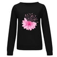 thumbnail image 4 of jsaierl Chandail de Sensibilisation au Cancer du Sein pour Femmes Ruban Rose Manches Longues Hauts Surdimensionnés Col Rond Chandail Rose Hauts d'Octobre d'Automne Chandail à Enfiler Hauts pour Femmes Chic Décontracté, 4 of 4