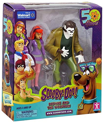 Scooby-Doo Daphne & the Wolfman Action Figures 5" 50th Anniversary Set Toys 