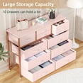 thumbnail image 4 of AKDSteel Commode pour Chambre, Meuble Télé pour Télé de 55”, Meuble de Divertissement avec 10 Tiroirs, Unité d'Organisation de Rangement pour Chambre, Salon, Garde-Robe, Entrée, 4 of 7