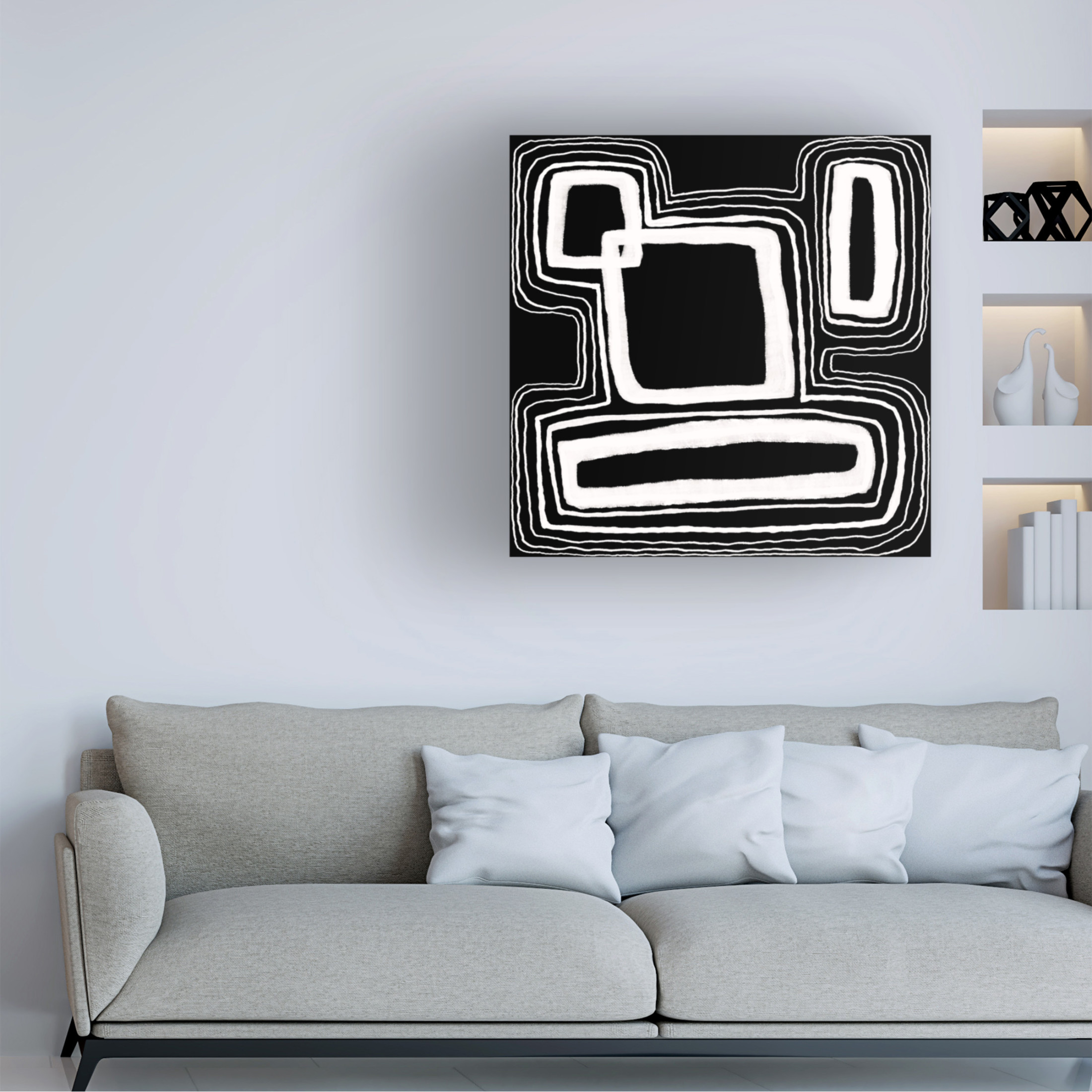 Canvas Wall Art - Regina Moore 'Dizziness IV' Wall Art for Living Room, Bedroom, or Office Décor by Trademark Fine Art - 14 x 14 Inches