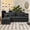 DARK GRAY, variant on 83.07" L-Shaped Modular Sectional Sofa,Comfy Corduroy Boneless Couch with Deep Seat & Movable Ottoman for Living Room,Apartment,Light Gray