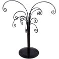 thumbnail image 1 of HUGFEG 10.6 inch Ornament Tree Display Stand Rotating Decor, Decorative Black Metal Tabletop Display Stand Features Multiple Hooks, Display Rack for Ornaments Glass Globes Balls and Small U2536-11760, 1 of 9