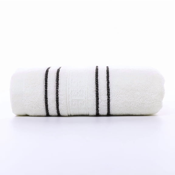 Nvzi6 Pcs Cotton Towels for Bathroom, White Towels Cotton 74x34cm - Soft & Absorbent Cotton Towel Set, Premium Towels for Bathroom Daily Use, Durable Ideal for Home & Guest Rooms