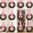 thumbnail image 4 of Naiovety 12 coronas navideñas vintage con mini coronas, decoración navideña pequeña para la cocina. Para ventanas, Navidad Kits de decoración para fiestas Rosa 12 Uds., 4 of 6
