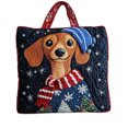 thumbnail image 6 of CLOUJI Christams Bags Christmas Cute Dog Print Overlock Quilted Tote for Commuting Casual Wear Travel Handbag, 6 of 6