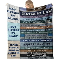 Sister in Law Birthday Gifts Blanket, Gifts for Sister in Law, Sister in Law Gifts for Women, Bonus Sister Gifts, Wedding Gifts for Sister in Law from Bride Gifts 80x60in