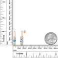 thumbnail image 6 of Gem Stone King 18K Rose Gold Plated Silver Simulated White Opal and Swiss Blue Topaz Drop Dangle Earrings for Women | 1.65 Cttw | Gemstone October Birthstone | Round Cabochon 5MM, 6 of 6