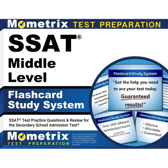 SSAT Middle Level Flashcard Study System