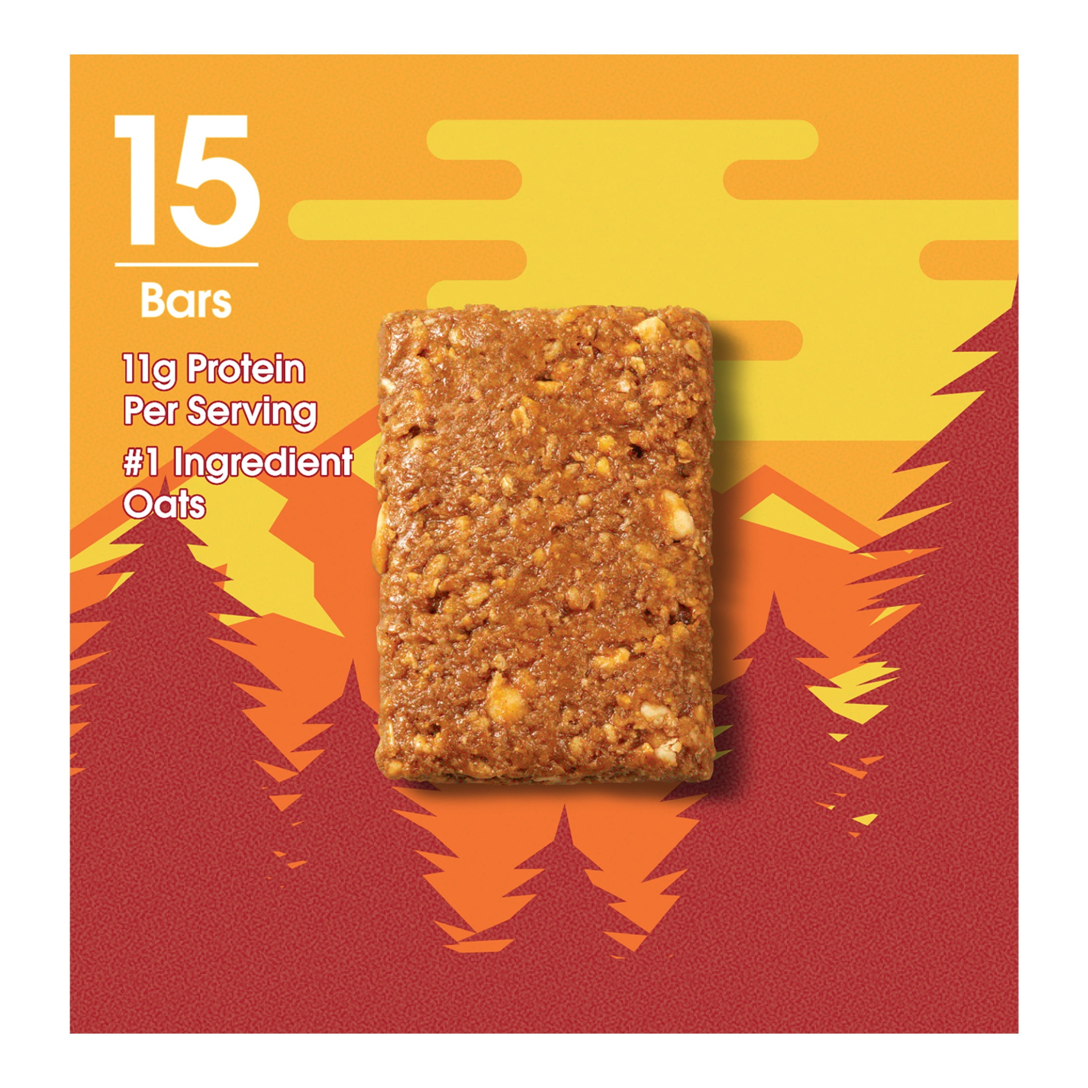 Great Value Energy Bar, Crunchy Peanut Butter, 2.4 oz, 15 Count