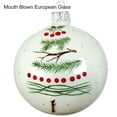 thumbnail image 3 of Christmas Tree Blown Glass Ornament - European Mouth-Blown Glass Ball, 3 of 4