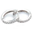 thumbnail image 1 of 6ps Women's Earrings 14K gold-plated Single row zircon circle Ear buckles, Romantic gifts for Her Wife Mother Christmas Valentine's Day,2,Plata,De moda sencillo,círculo,12mm, 1 of 6