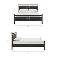 thumbnail image 4 of Ginny Queen Size Platform Bed Frame in Wenge Heathered Dark Gray, 4 of 10