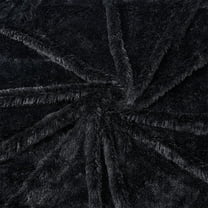PH 1 Yard x 61 Inch Black Fur Fabric Plush Fabric Fluffy Fur Fabric Craft Fur Fuzzy Fabric for DIY Crafts Christmas Winter Costume Gnome Pillow Sewing Decor 3/4 inch Pile Black