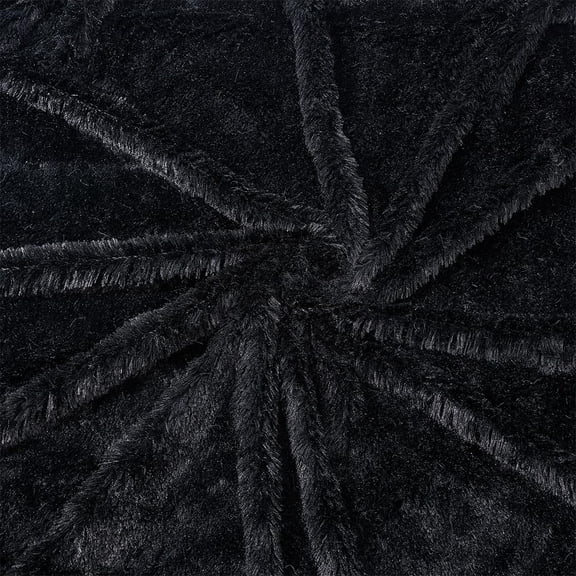 PH 1 Yard x 61 Inch Black Fur Fabric Plush Fabric Fluffy Fur Fabric Craft Fur Fuzzy Fabric for DIY Crafts Christmas Winter Costume Gnome Pillow Sewing Decor 3/4 inch Pile Black