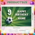 thumbnail image 2 of Soccer Theme Banner Green Background Football Birthday Display 9th Birthday Custom Name Soccer Party Backdrop for Kids Birthday Party Soccer Themed Party Indoor Decoration, 2 of 9