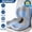 Gray, variant on INSMART Ergonomic Seat Cushion with Lumbar Support – 2-in-1 Memory Foam Chair Pad for Posture Support & Comfort, Non-Slip Design for Office, Car, Wheelchair – 11.81" W x 16.54" D x 17.72" H