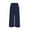 Navy#womens business dress capri pants, variant on aohooy Womens Business Dress Capri Pants Summer Stretchy Pull On Office Work Capris Straight Wide Leg Cropped Pant with Pockets Green,XL