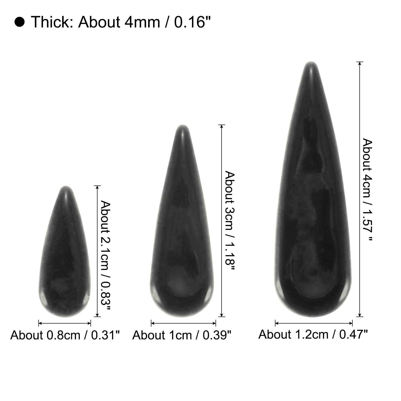 Uxcell 4mm Ceramic Mosaic Tile Teardrop Flower Leaf Tile Mosaic Block for Christmas Birthdays 1 Pack Black