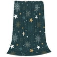 thumbnail image 2 of Pofeuu Christmas Snowflake Print Ultra-Soft Micro Fleece Blanket,for Bed Or Sofa,All Season Throw Blankets Flannel Blanket-80"x60", 2 of 7