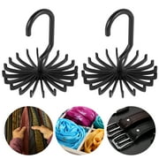 Tzgsonp Spinning Tie Rack and Belt Hanger (2 Pack) Ultimate Hanger Holder Hook for Storing Neck Ties, Belts, and Scarves