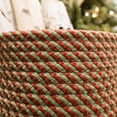 thumbnail image 5 of Twisted Christmas Woven Basket - Green/Red 16"x16"x14", 5 of 5