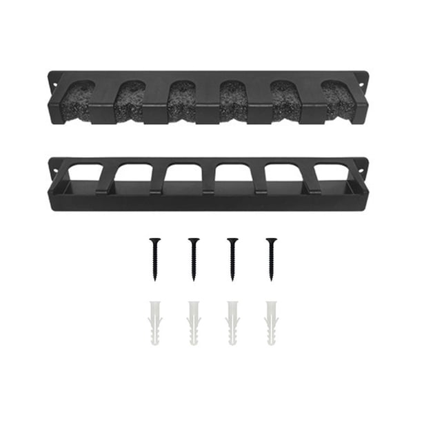 Soporte para Caña de Pescar, Estante de Almacenamiento para Caña de Pescar, Tienda de 6 Cañas, Soporte para Caña de Pescar de Montaje en Pared, Organi Negro